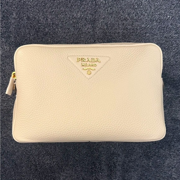 Prada White Calfskin Small Leather Shoulder Bag - Picture 7 of 9